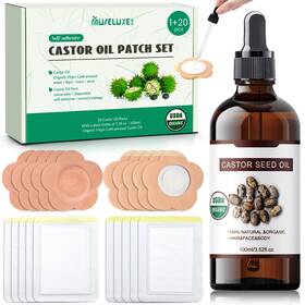 Mu-ca-01 Museluxe 21 Pcs Castor Oil Pack Wrap Organic Cold Pressed Unrefine
