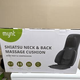 Mynt M12010a00-us Shiatsu Neck And Back Massage Cushion With Heat Air Compression Black
