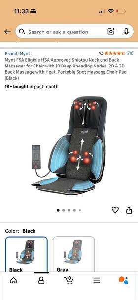 Sl-228 Mynt 2d And 3d Shiatsu Neck Back Massager For Chair With 10 Deep Kneading Node