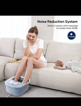 1039923 Naipo Foot Bath Massager Quick Heating Rich Bubbles Vibrating Massage Roller