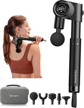Neg100 Napre Foldable Massage Gun Deep Tissue With 5 Adjustable Angles Portable Percussion