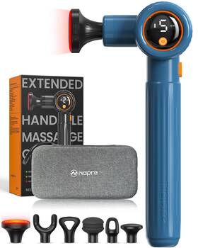 Napre Neg200 Massage Gun With Heat Deep Tissue Extension Light Blue