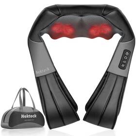 Nekteck 606024845865 Shiatsu Neck And Back Massager With Soothing Heat Electric Deep Tissu