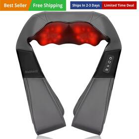 A01-nm06-gy Nekteck Shiatsu Neck Massager With Heat For Pain Relief Deep Tissue Valentines