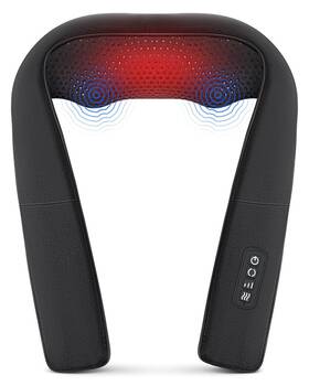 Nk-nm08 Nekteck Vibrating Neck And Back Massager With Soothing Heat Electric Deep Ti