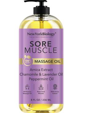 Sore-muscleb0d8tnbvph New York Biology The Ultimate Cosmeceuticals Sore Muscle Massage Oil 8 Fl Oz Made Pack Of 1