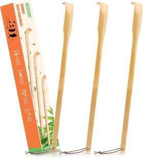 Hfx-zgzbbqr-qianzong-3p Nicemovic Wooden Bamboo Back Scratcher For Men Women Adults 3 Pack Gifts Se