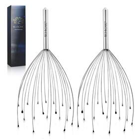 Nm-20fingers-2pcs-silver Nicemovic 2 Pack Head Scalp Massager Stocking Stuffers Stress Relief Gifts F
