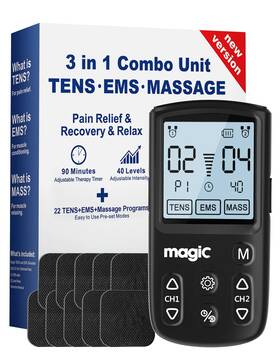 Nicwell Care 768488031861 Tens Unit Muscle Stimulator Machine Dual Channel Electronic Pulse Massager