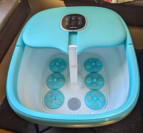 Mzd-03 Niksa Foot Spa Massager With Heat Bath Motorized Massage Rollers And Collapsible