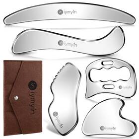 Niymyin-01 Niymyin 607128836513 5-in-1 Stainless Steel Muscle And Fascia Scraper Tool Set For Body Skin Silver