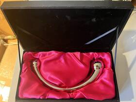 Nj-001 Njoy Pure Wand Stainless Steel Curved Massager In Box