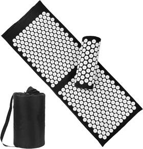 4399 No Acupressure Mat And Pillow Set With Bag - Extra Long Acupuncture For Neck