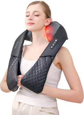 Joy-01p No Shiatsu Neck And Back Massager With Heat For Pain Relief Deep Tissue