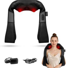 Pj100 No Neck And Back Massager With Heat Electric Deep Tissue 4d Kneading Massage