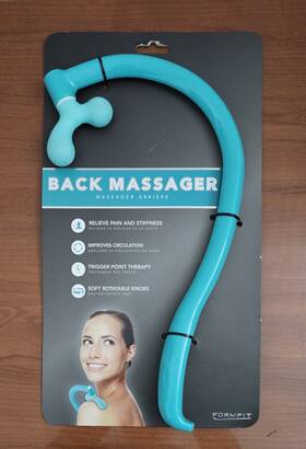 Not Known 831090015328 Bioswiss Back And Shoulder Massager Tool Trigger Point Self Massage Hook Teal New