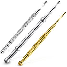 Nuanchu 313022753749 3 Pieces Facial Reflexology Massage Tool Stainless Steel Manual Acupuncture Pen