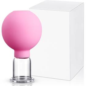 Cup-23 Nuanchu Facial Cupping Cup Glass Face Silicone 0.80 Inch Diameter Pink