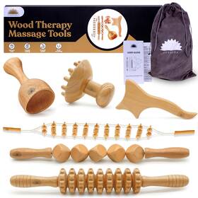 0221 Nuddspa Wood Therapy Massage Tools 6-in-1 Lymphatic Drainage Massager Maderoterapia