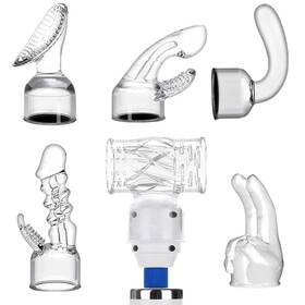 Nuhui 791405705910 6pcs Massage Gun Magic Wand Attachments Accessories Stick Headgear Wa