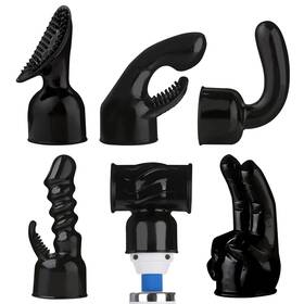 Nuhui 791535363837 6pcs Adult Magic Wand Attachments Accessories Massage Stick Headgear Massager