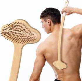 Tbbs-2 Nurender Oversized Back Scratcher Extended Bamboo 22.04 Inch Long Curved Handle
