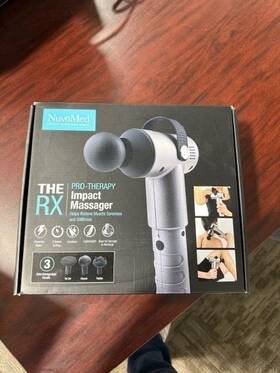Nuvomed 859811008503 The Rx Pro-therapy Impact Massager 3 Heads Variable Speeds