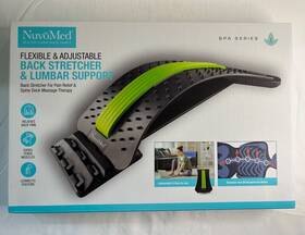 Nuvomed 859811010292 Flexible Adjustable Back Stretcher Lumbar Support Spine Deck Massage New