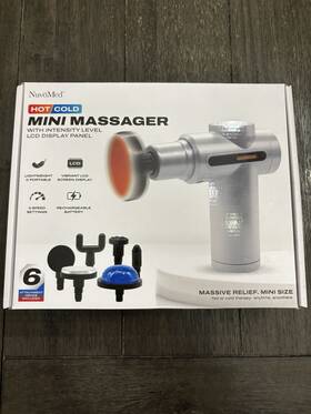 Nuvomed Nhcg-6/0391 Hot And Cold Mini Massager Cordless Rechargeable Lcd 6 Heads Percussion