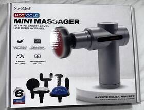 Nuvomed Nhgc-6-0391 Hot Cold Mini Massager 6 Heads Lcd Display Multispeed Rechargeable