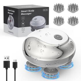 Hm45-ltus-hy-test Olipiter Scalp Massager Portable Head With Kneading 76 Nodes Rechargeable H