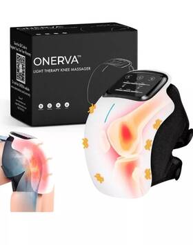 Onerva 630130653649 Wireless 3-in-1 Light Therapy Knee Massager With Adjustable Heat