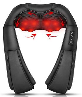 Bm-002 Oniyea Electric Neck And Back Massager With Soothing Heat - 3d Kneading Massage Pill
