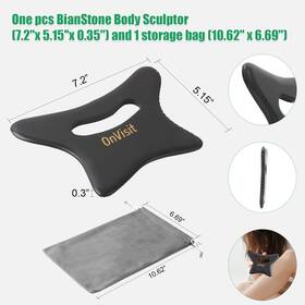 Rw-b02 Onvisit Full Body Gua Sha Tool And Facial Massage Tools Ergonomic Bian Stone Handle