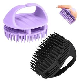 Ouliget 702886029594 Scalp Massager Shampoo Brush With Long Bristles Silicone Scrubber Hair Wash