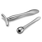 Owlyee 2pcs Eye Applicator Metal Under Roller For Face Massage Facial Mass