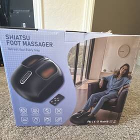 Pacovy Pcv-fm01 Shiatsu Foot Massager Heat Vibration Kneading Remote Timer Black
