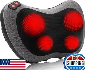 B07q5whsbd Papillon Shiatsu Back Neck Massager With Heat Deep Tissue Kneading Pillow Car Hom