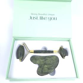 Plantifique 060873950050 Jade Roller And Gua Sha Set Real Facial Tools For Skin Care Routine Ce