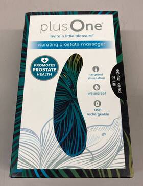 Plus One 843445038654 Vibrating Prostate Massager 10 Settings Rechargeable And Waterproof E7d