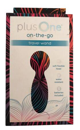 030108 Plusone Plus One On The Go Travel Vibrating Wand Massage Stick Model 6740