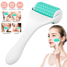 Portable Silicone Massager Roller Handheld Relief Neck Body Facial Massage Tool