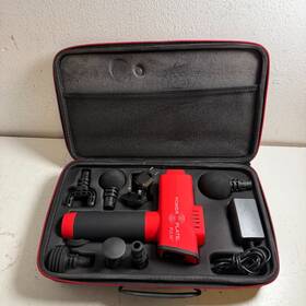 P0122t Power Plate Pulse Red Black Handheld Percussion Vibration Massager