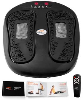 Etf002m-b Powerfit Accelerated Training Power Legs Electric Foot Massager Machine With Remote Control Adjustable Spe