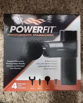 Bk3446q Powerfit Percussion Massager 4 Speed Levels Massage Tips Sealed