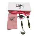 Prb26 Pinkruby Beauty Upgraded Jade Roller Facial Genuine Stone 860432000906