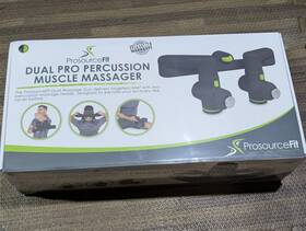 Ps-5500-dmg-wg Prosourcefit Dual Pro Percussion Massage Gun 6 Attachable Pieces For Deep Tissue