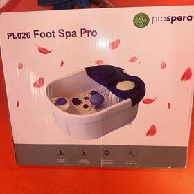 Pl026 Prospera Foot Spa Pro Heating 4 Massage Rollers Warm Bubbles New In Box