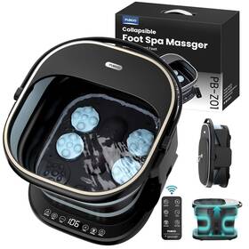 Puboo 850065220123 Collapsible Foot Spa With Heat 16 Motorized Massage Balls Temp Control