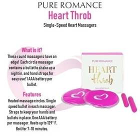 Pure Romance 841956057317 Heart Throb 2 Heat Packs And Vibrating Massagers New Sealed